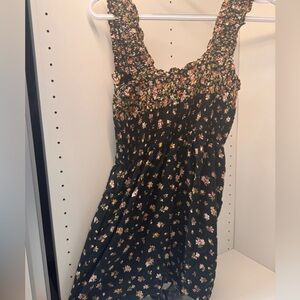 Black floral American eagle romper